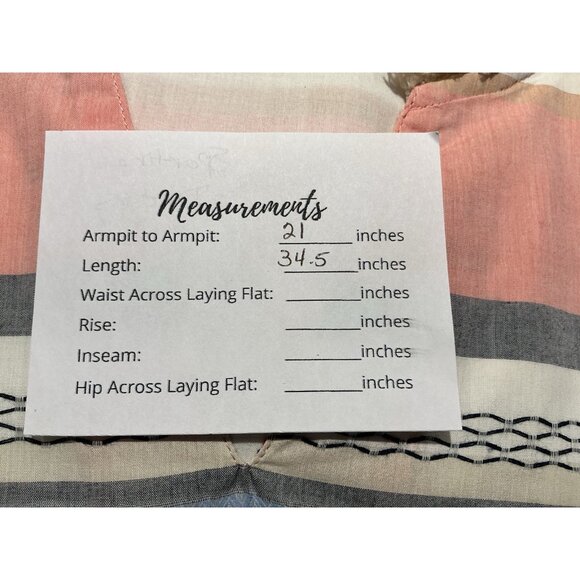 Spartina Dress Size Large Striped VNeck Fringe Embroidery Sleeveless - Picture 9 of 9